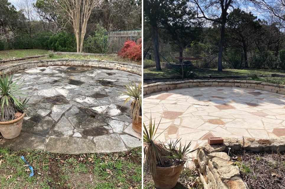 pressure washing before and after