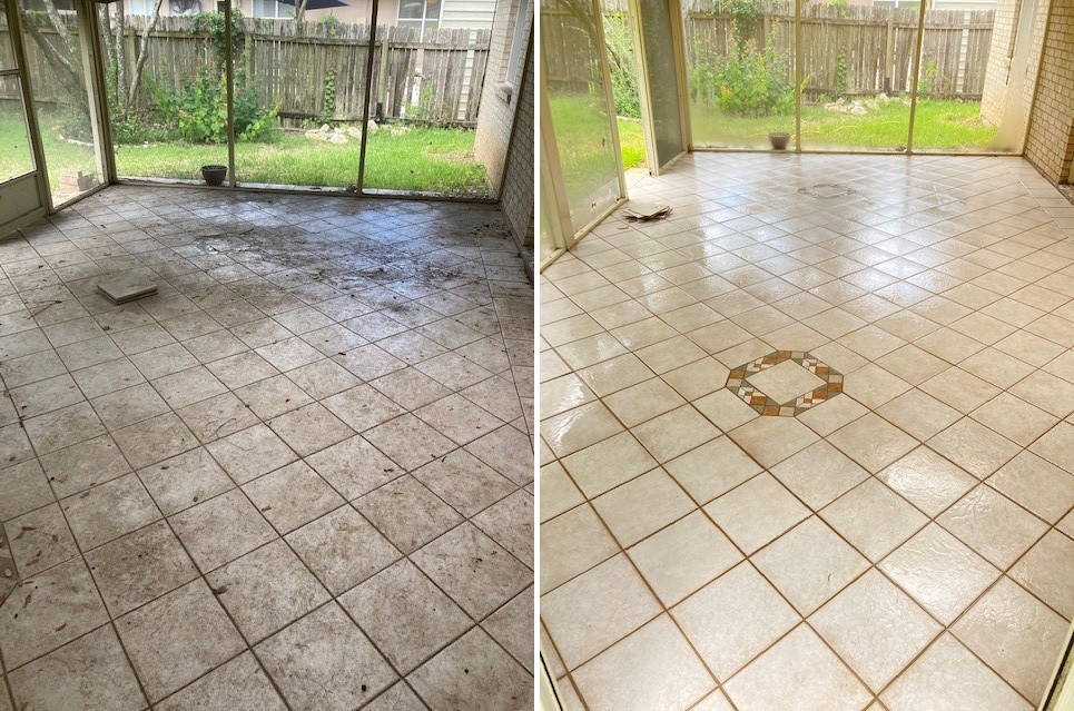 pressure washing before and after