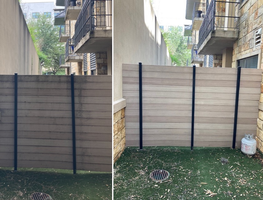 pressure washing before and after