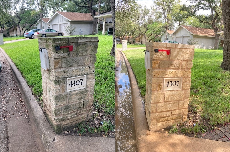 pressure washing before and after