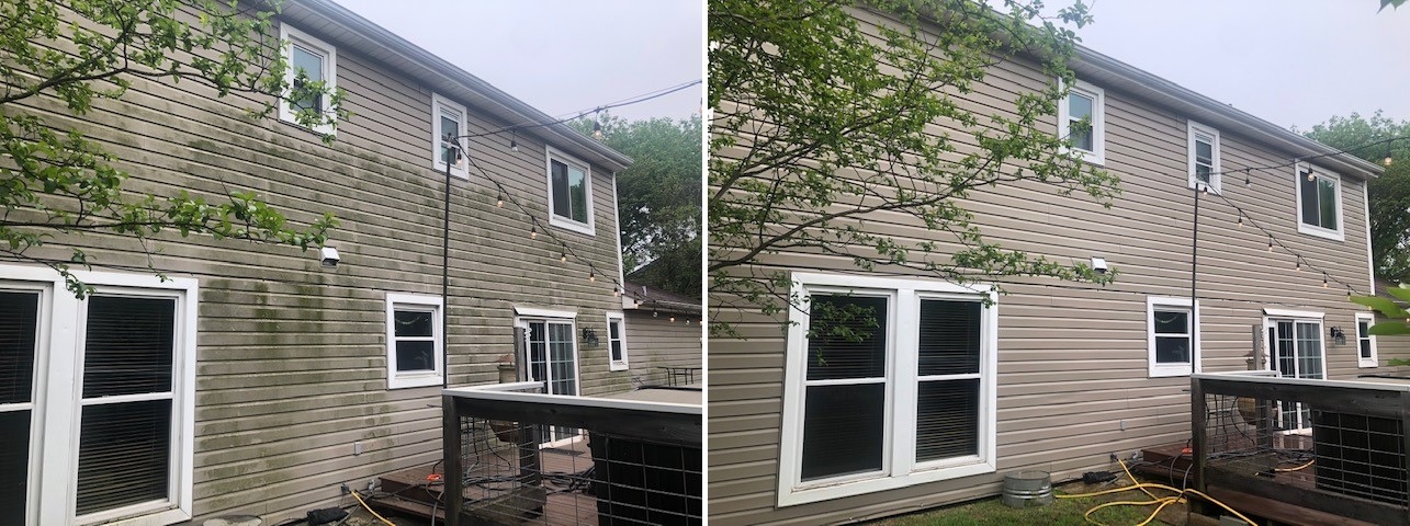 pressure washing before and after