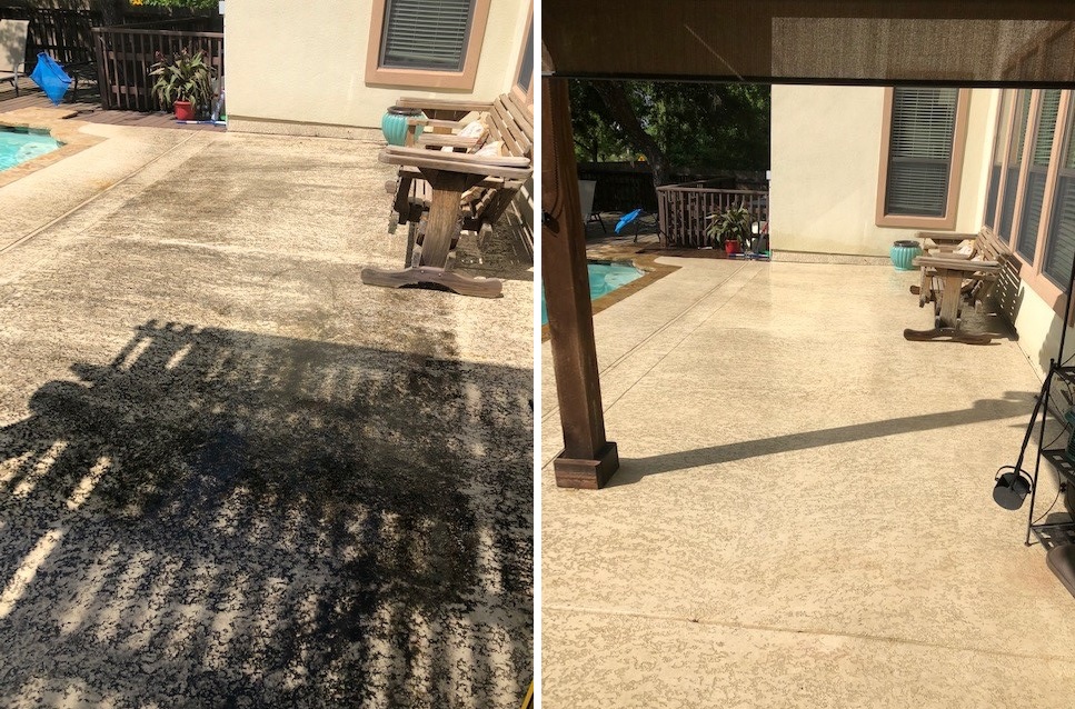 pressure washing before and after