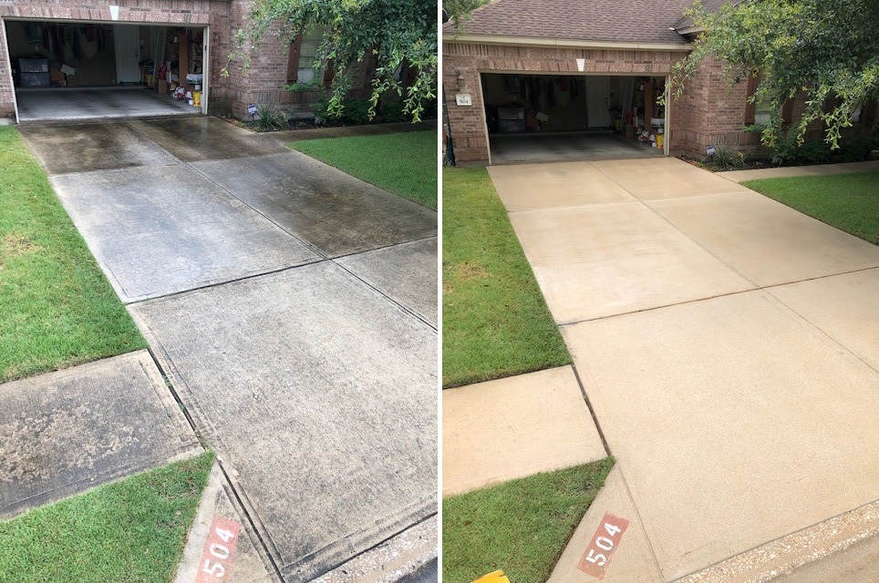 pressure washing before and after