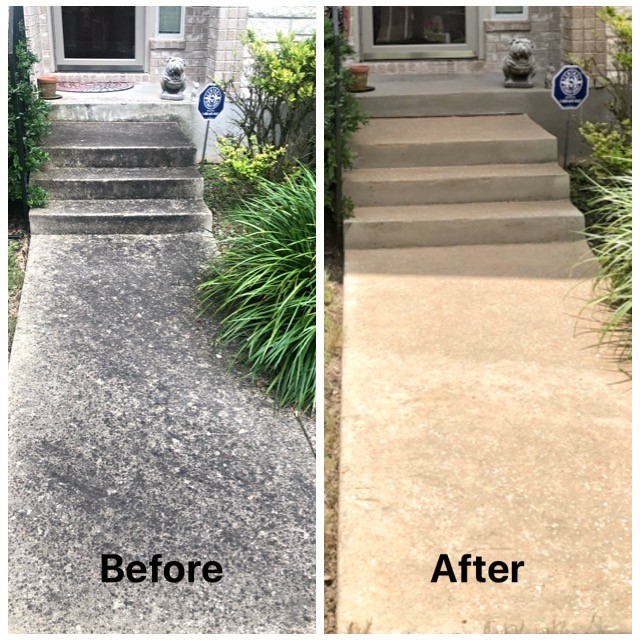 pressure washing before and after