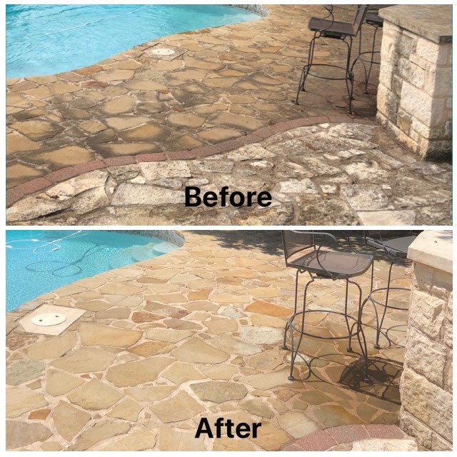 pressure washing before and after