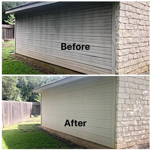 pressure washing before and after