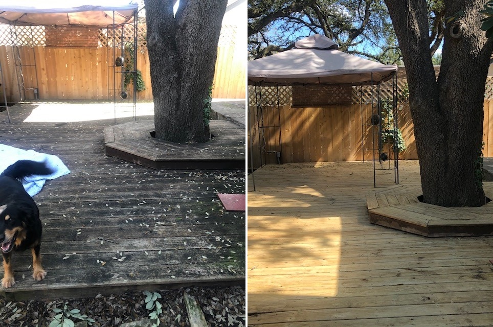 pressure washing before and after