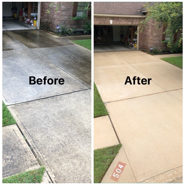 pressure washing before and after