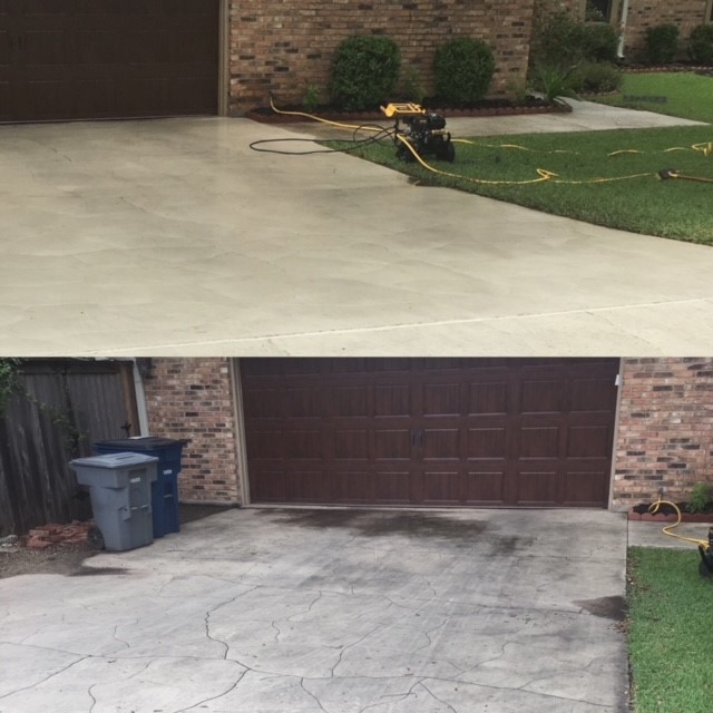 pressure washing before and after