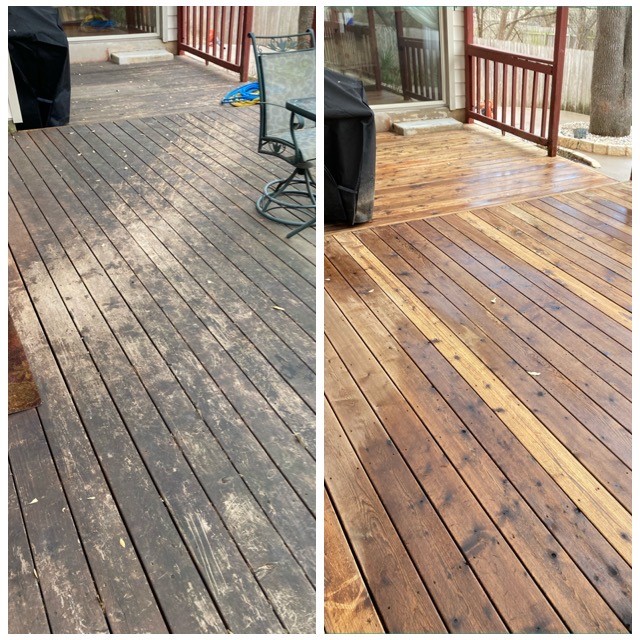 pressure washing before and after