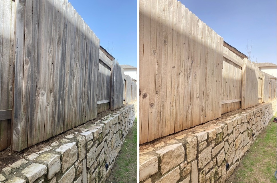 pressure washing before and after