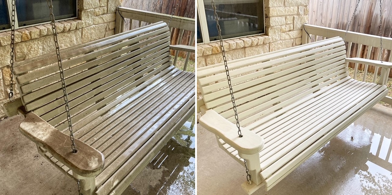 pressure washing before and after