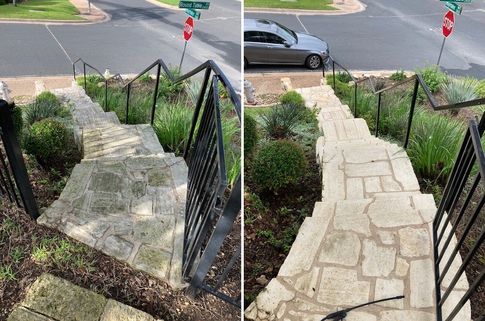 pressure washing before and after